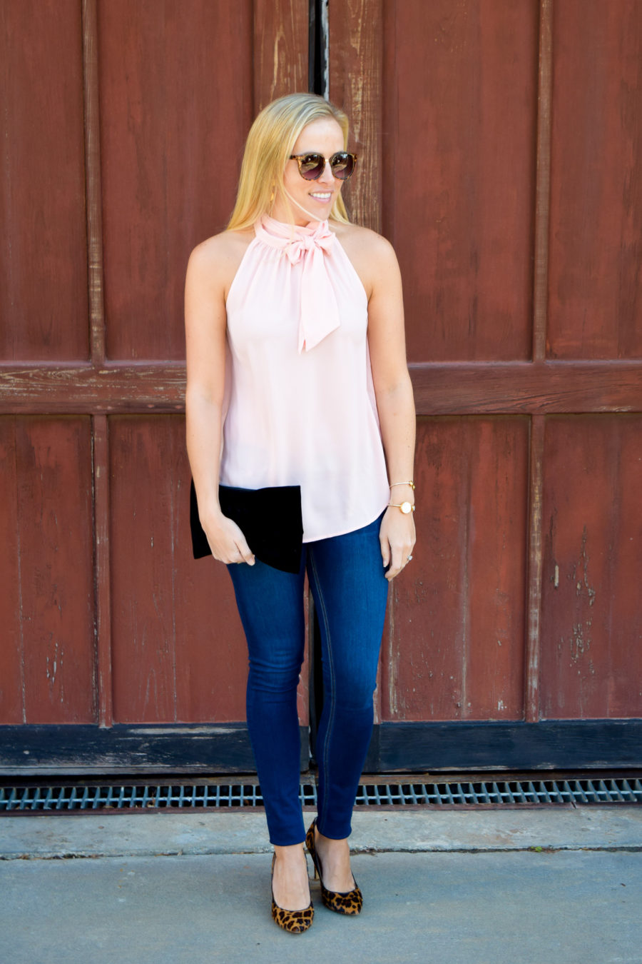 j.crew tie neck top 