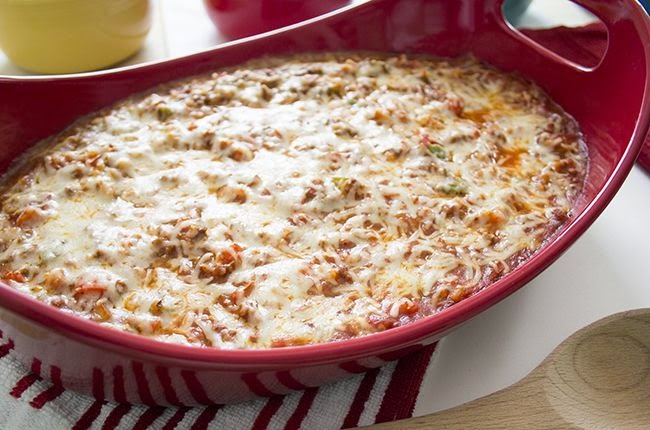 crack of the week :: skinny stuffed pepper casserole