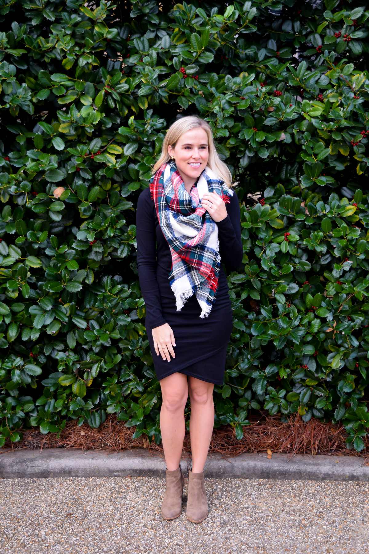 :: Wrap Dress and Blanket Scarf ::