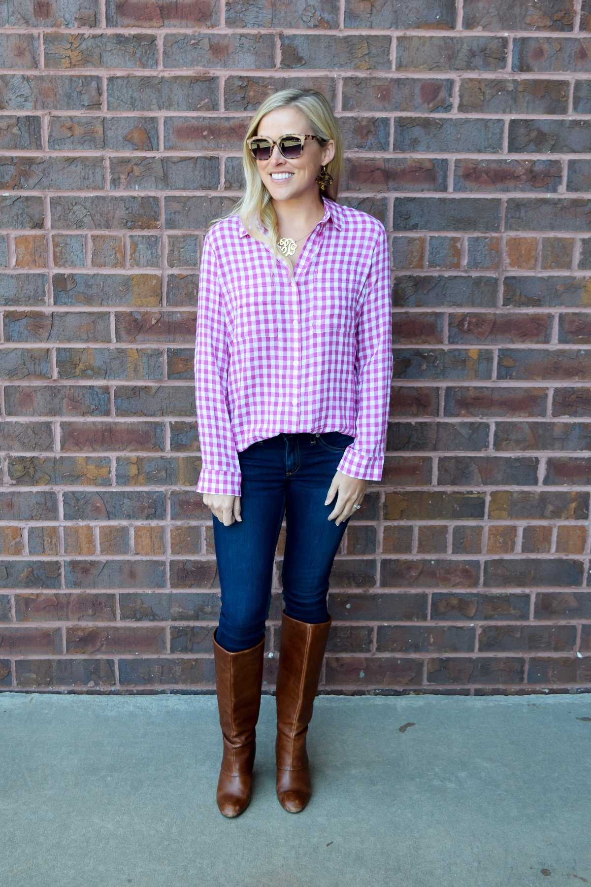 :: Pink Gingham Top + Pink Wishlist Wednesday ::