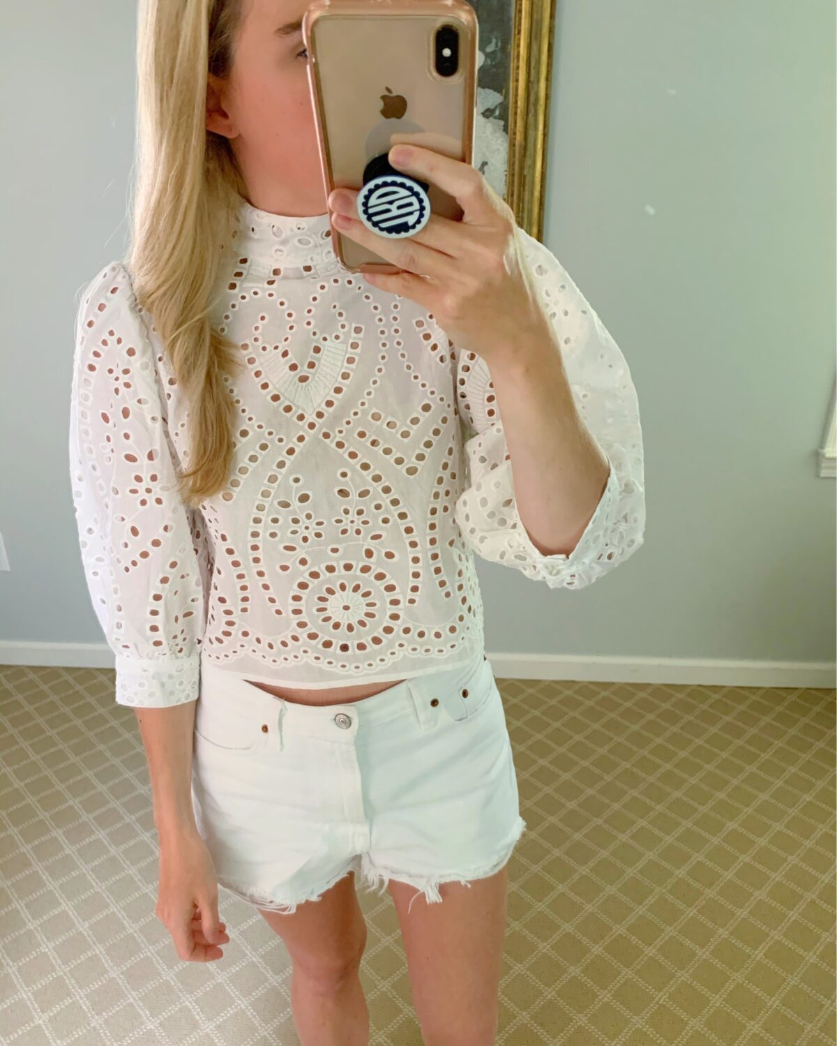 :: White Lace Top ::